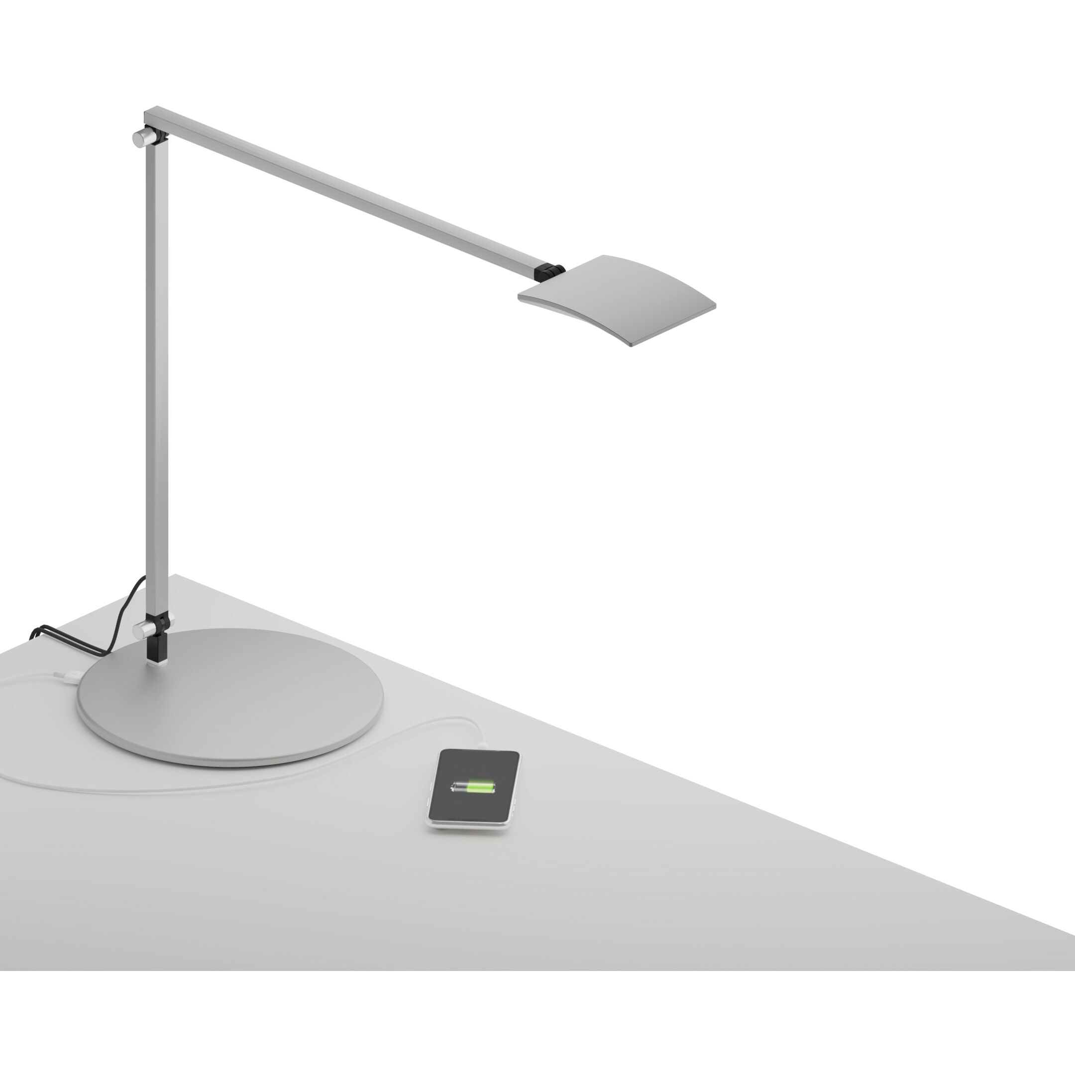 Mosso Pro 18.4 inch 5.50 watt Silver Desk Lamp Portable Light